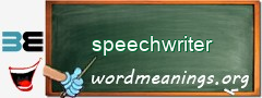 WordMeaning blackboard for speechwriter